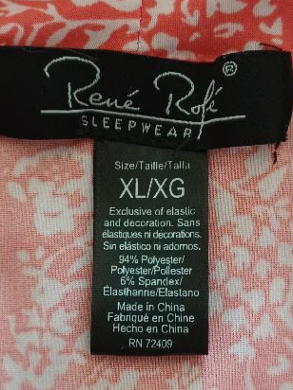 LIKE NEW! Rene Rofe Paisley Print Lightweight Robe Size XL - Picture 3 of 5